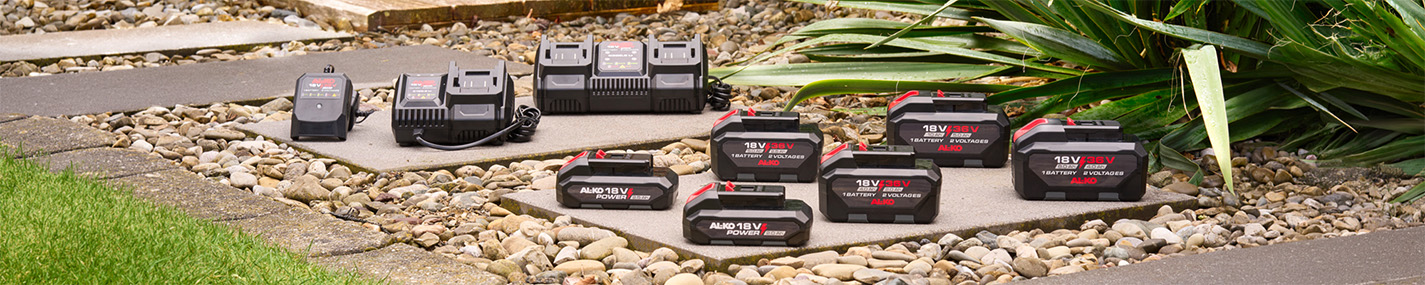 Akku Familie 18V / 36 V (1 Battery 2 Voltages) | AL-KO Akku-Gartengeräte