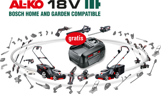  Akku Plus Wochen | AL-KO 18 V Bosch Home & Garden compatible Produktsortiment