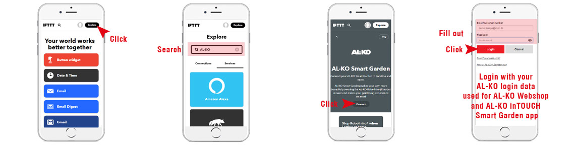 AL-KO Smart Gardening with IFTTT | connect your AL-KO user account