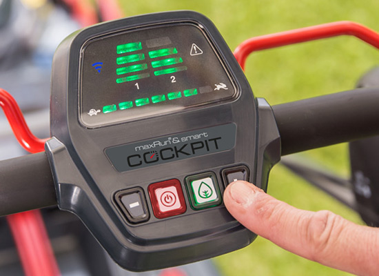 Smart Cockpit Aktivitätsanzeige | AL-KO Akku-Rasenmäher