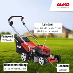 AL-KO 36 V Akku-Rasenmäher 42.9 Li inkl. Akku und Ladegerät 