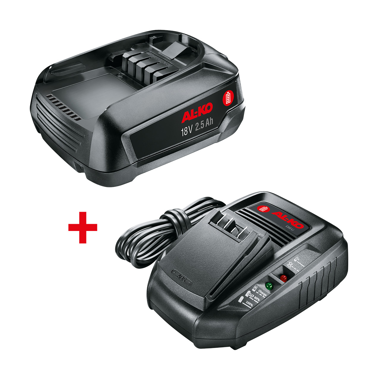 AL-KO 18 V BOSCH HOME AND GARDEN COMPATIBLE Vorteils-Set inkl. Akku und Ladegerät, Art. 114014